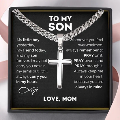 ⛪ FLASH SALE: 50% OFF! ✨ Men's Stainless Steel Cross Pendant Necklace – Durable, Tarnish-Resistant & Gift Box Included 🎁