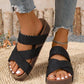 👡 LIMITED-TIME 50% OFF! ✨ Women's Wedge Sandals – Criss-Cross Strap, Slip-On, Comfortable ✨