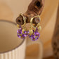 🥳2026 HOT SALE🥳Vintage Gold-Plated Hoop Earrings with Purple Crystal Sphere