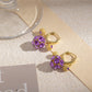 🥳2026 HOT SALE🥳Vintage Gold-Plated Hoop Earrings with Purple Crystal Sphere