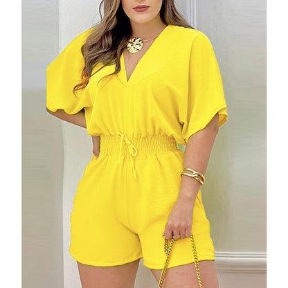 👒 LIMITED-TIME 50% OFF! ✨ Summer Casual Romper Shorts – Smocked Waist, Lightweight, Versatile ✨
