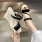 👡 LIMITED TIME: 50% OFF! 🔥 Women's Platform Wedge Sandals – 10cm Heel, Convertible Straps & Non-Slip Outsole for Summer ✨