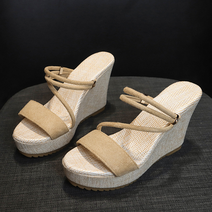 👡 LIMITED TIME: 50% OFF! 🔥 Women's Platform Wedge Sandals – 10cm Heel, Convertible Straps & Non-Slip Outsole for Summer ✨