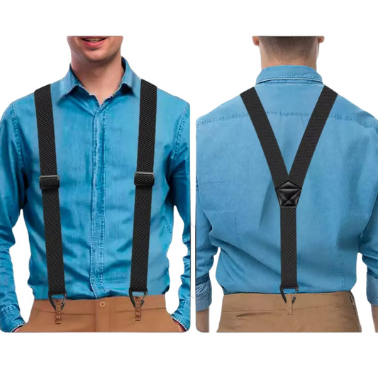 👔 LIMITED TIME: 50% OFF! 🔥 Men's X-Back Suspenders with Heavy-Duty Hook Clips – Wide, Adjustable & Durable for Work & Casual 🎩