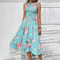 👗 LIMITED-TIME 50% OFF! 🌸 Women’s Sleeveless Floral Print Casual Dress – Smocked Bodice, Tiered Skirt, Midi Length ✨