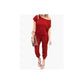👖 LIMITED-TIME 50% OFF! ✨ Women's Off Shoulder Jumpsuit – Adjustable Waist, Soft Cotton, Tapered Cuffs, Solid Color 🍃