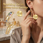 ✨ LIMITED-TIME 50% OFF! 💍 Sparkling Zircon Hollow Hoop Earrings – Multi-Color, Lightweight, Gold-Plated ✨