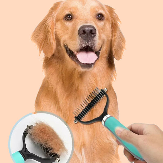 🐾 FLASH SALE: 50% OFF! ✨ Double-Sided Deshedding Pet Brush – Dual-Sided, Ergonomic & Gentle for Dogs & Cats 🐶