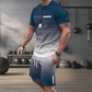 👕 LIMITED-TIME 50% OFF! ✨ Men's Gradient 2-Piece Set – T-Shirt & Shorts, Breathable, Relaxed Fit 🩳