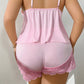 👗 LIMITED-TIME 50% OFF! ✨ Women's Lace Trim Camisole & Shorts Pajama Set – Satin-Like, Adjustable Straps 💤