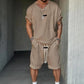 👕 LIMITED TIME 50% OFF! 🩳 Men's Casual T-Shirt & Shorts Set – Loose Fit, Breathable, Lounge Set 🏖️