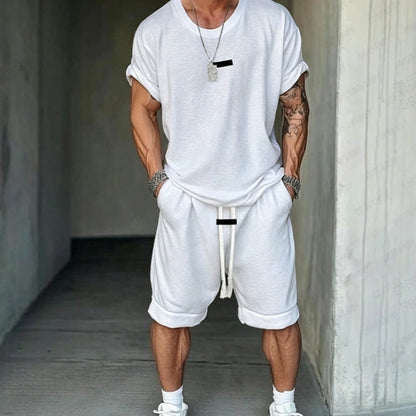 👕 LIMITED TIME 50% OFF! 🩳 Men's Casual T-Shirt & Shorts Set – Loose Fit, Breathable, Lounge Set 🏖️