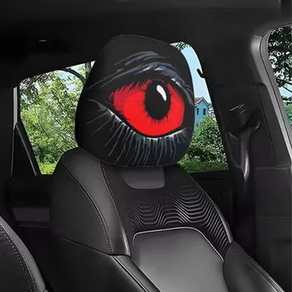👁️‍🗨️ LIMITED-TIME 50% OFF! 🎃 Spooky Red Eye Car Headrest Cover – Unique Halloween Decoration, Universal Fit & Easy Install 🚗