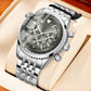⌚ LIMITED-TIME 60% OFF! ✨ Men's Classic Multifunctional Business Watch – Stainless Steel, Chronograph, 30M Water Resistant 📅