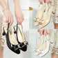 👡 FLASH SALE: 50% OFF! ✨ Women's Elegant Peep-Toe Slingback Sandals – Mid-Heel, Bow Detail & Adjustable Strap 💃