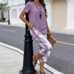👗LIMITED-TIME 50% OFF! 🍃 Casual 2-Piece Set – Layered Tunic Top & Printed Wide-Leg Pants, Lightweight Polyester 🌸