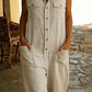 🌞 LIMITED-TIME 50% OFF! 👚 Women's Sleeveless Hooded Jumpsuit – Breathable Linen, Loose Fit & Pockets 🍃