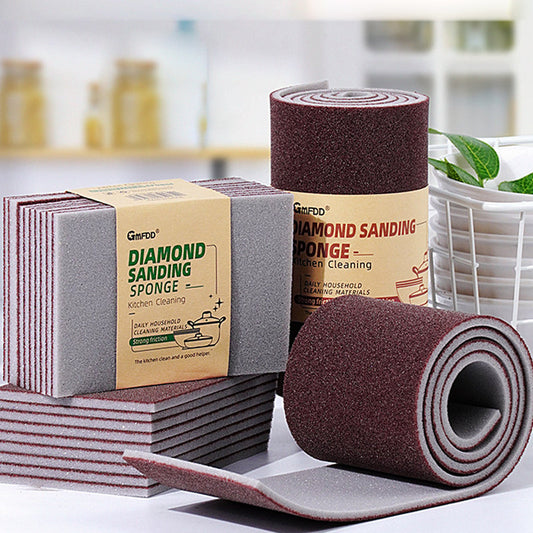 ⏰ BUY 1 GET 1 FREE! 🧽 Multi-functional Double-Sided Emery Sponge – Powerful Rust & Stain Remover, 10 PCs 🎁
