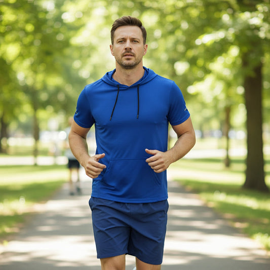 🌞 LIMITED-TIME 50% OFF! 🎽 Men's All-Day Quick-Dry Hooded T-Shirt - Breathable, Stylish & Multi-Pocket 🧢