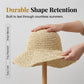 🧢 LIMITED-TIME 50% OFF! 🍂 Women's Handwoven Wide-Brim Straw Hat – Foldable, Breathable, Travel-Ready 🌴