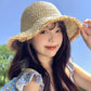 🧢 LIMITED-TIME 50% OFF! 🍂 Women's Handwoven Wide-Brim Straw Hat – Foldable, Breathable, Travel-Ready 🌴