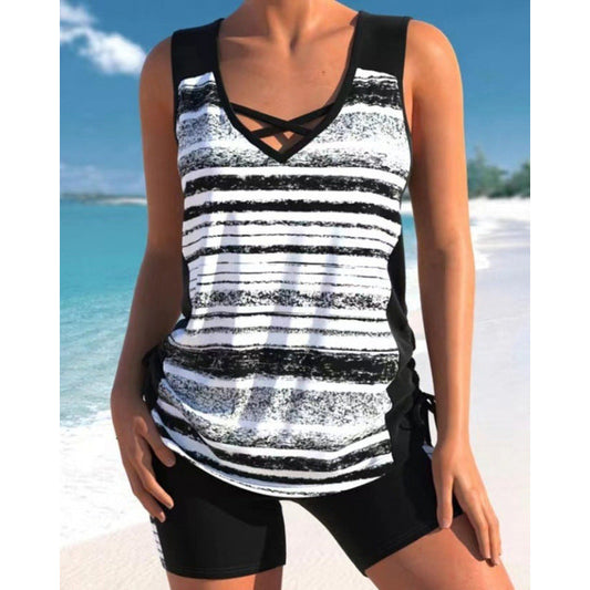 🌊Limited-Time Spring Launch!✨ Women's Printed Two-Piece Tankini Swimsuit
