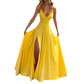 👗 LIMITED-TIME 50% OFF! ✨ V-Neck Slit Maxi Dress – Spaghetti Strap, High Waist, A-Line Flow 🌸