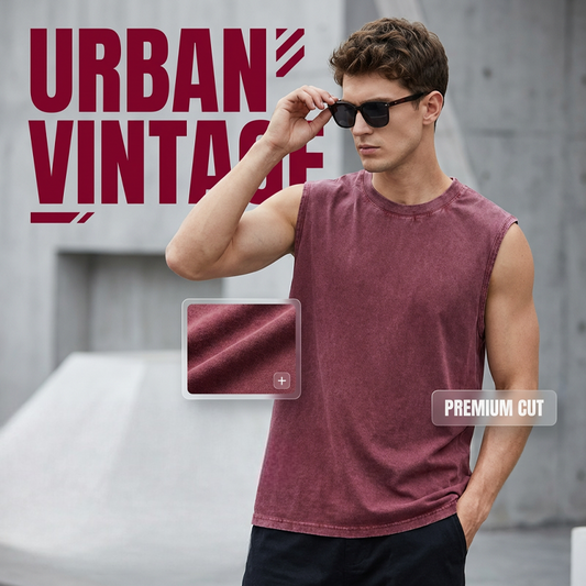 👕 LIMITED-TIME 50% OFF! ✨ Men’s Vintage Wash Muscle Tank – Ergonomic Cut, Dynamic Flexibility, Street Style 🔥