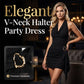 💃 LIMITED-TIME 50% OFF! 👗 Sleeveless Bodycon Dress with Side Drape – Halter, Ruched, Asymmetrical Hem ✨