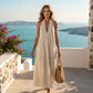 👗 LIMITED-TIME 50% OFF! ✨ Women's Halter V-Neck Midi Dress – Patch Pockets, Flowy, Breezy 🌊