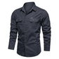 👔 LIMITED-TIME 50% OFF! ⚒️ Men's Long Sleeve Cotton Workwear Shirt – Durable, Breathable, Chest Pockets 🏔️