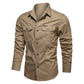 👔 LIMITED-TIME 50% OFF! ⚒️ Men's Long Sleeve Cotton Workwear Shirt – Durable, Breathable, Chest Pockets 🏔️