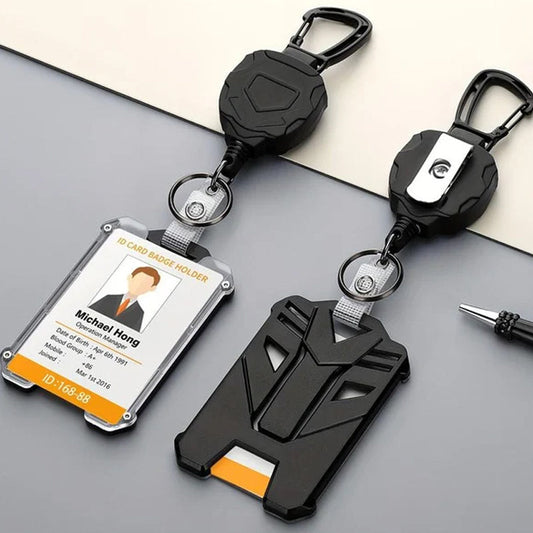 🪪 LIMITED TIME 50% OFF! 🔧 Retractable Heavy Duty Badge Reel with Card Holder – 80cm, 360° Rotation 🔩