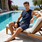 💪 LIMITED-TIME 50% OFF! 💥 Men's Casual Sportswear Tank Top & Shorts Set – Waffle Knit, Deep Pockets, Relaxed ✨
