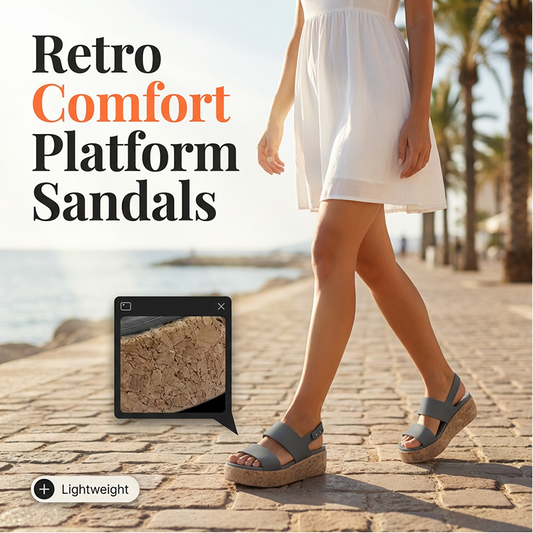 👡 LIMITED-TIME 50% OFF! ✨ Women's Lightweight Platform Sandals – Retro, Cushioned, Adjustable 🌴