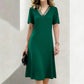 ❤️ LIMITED-TIME 50% OFF! 👗 Women's Elegant V-Neck Mesh Dress – Loose A-Line, Sheer Panel, Lightweight 🌺