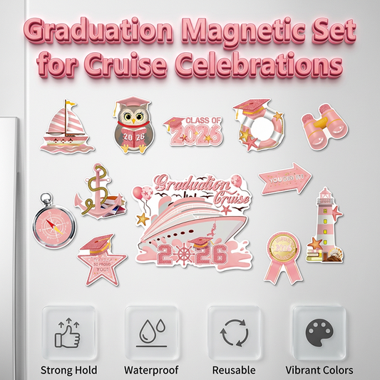 🎓 LIMITED-TIME 50% OFF! ✨ Graduation Party Magnets – Strong, Cruise & Car Decor ✨