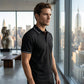 👔 LIMITED-TIME 50% OFF! ⭐ Men's Classic Short-Sleeve Collared Shirt – Tipped Collar, Modern Fit, Low-Maintenance 🍂