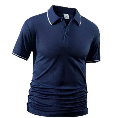 👔 LIMITED-TIME 50% OFF! ⭐ Men's Classic Short-Sleeve Collared Shirt – Tipped Collar, Modern Fit, Low-Maintenance 🍂