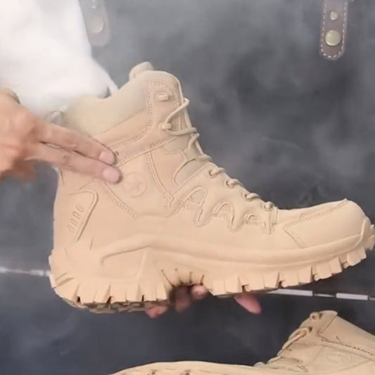 🥾 LIMITED-TIME 50% OFF! 🌲 Men's High-Top Outdoor Boots – Waterproof, Side Zipper, Traction EVA Outsole 🏔️