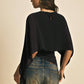 ✨ LIMITED-TIME 50% OFF! 👗 Women's Chiffon Cape Sleeve Top – Elegant, Asymmetrical, Ruched Waist 🦋