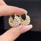 💍 LIMITED-TIME 60% OFF! ✨ Faux Pearl Basket Hoop Earrings – Gold Tone, Unique Weave, Classic Elegance 🪀