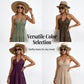 🌴 LIMITED-TIME 50% OFF! 👗 Women's Halter Neck Backless Maxi Dress – Tiered, Flowy, Resort Style 🌺