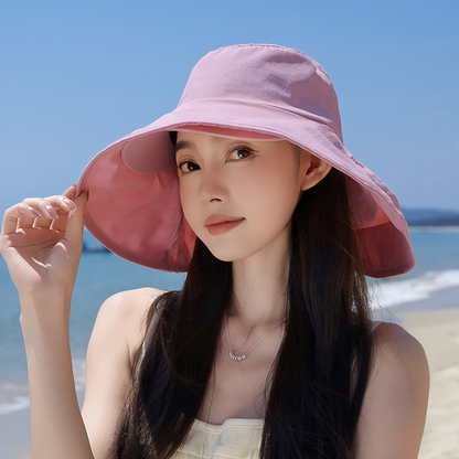 🧢 LIMITED-TIME 50% OFF! ☀️ UV Protection Packable Fisherman Hat – Wide Brim, Neck Shawl, Quick-Dry 🎒