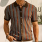 🔥Spring Sale!✨ Men's Short Sleeve Herringbone Knit Shirt