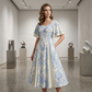 🌸Dreamy New Collection!✨ Ethereal Flutter Sleeve Fit-and-Flare Dress