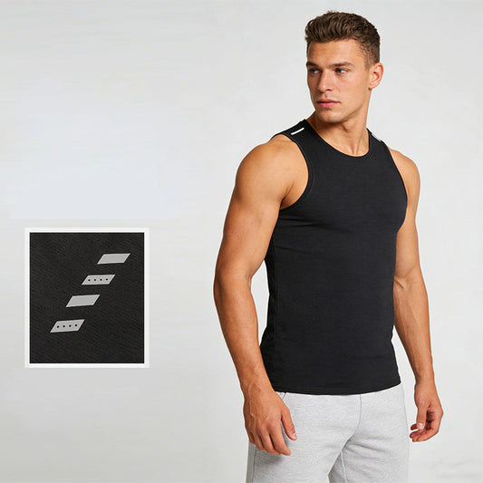 🏃‍♂️ LIMITED-TIME 50% OFF! 🎽 Men's Quick-Dry Athletic Tank Top – Moisture-Wicking, Cooling, Reflective Logo 🌙