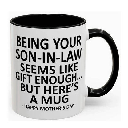 ☕ LIMITED-TIME 50% OFF! 😂 "Being Your Son-in-Law" Humorous Coffee Mug – Ceramic, Two-Tone, Funny Gift 🎁