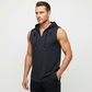 🏋️‍♂️ LIMITED-TIME 50% OFF! 🎽 Men's Sleeveless Workout Hoodie Tank – Breathable, V-Neck, Integrated Hood 🧢