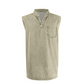 🎉 2026 Sale — Over 44,000 Sold!💞 Retro Style Sleeveless T-Shirt with Three Buttons – Vintage Vibes, Modern Fit 💪